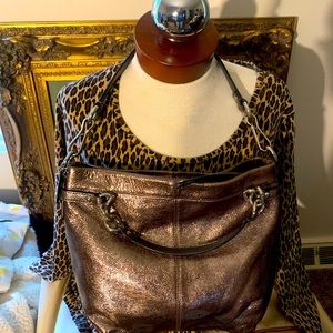 Metallic Coach shoulder bag